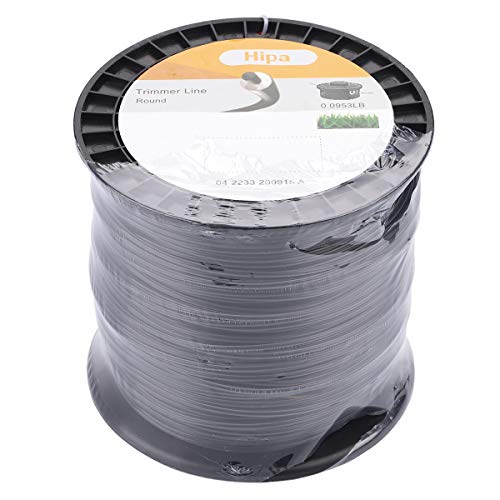 Hipa 3-Pound .095" Heavy-Duty Professional Round Trimmer Line In Spool With Line Cutter Compatible With Troy Bilt Poulan Ryobi Echo Sthil Weedeater Craftsman Black And Decker Bruch Cutter #TOP4