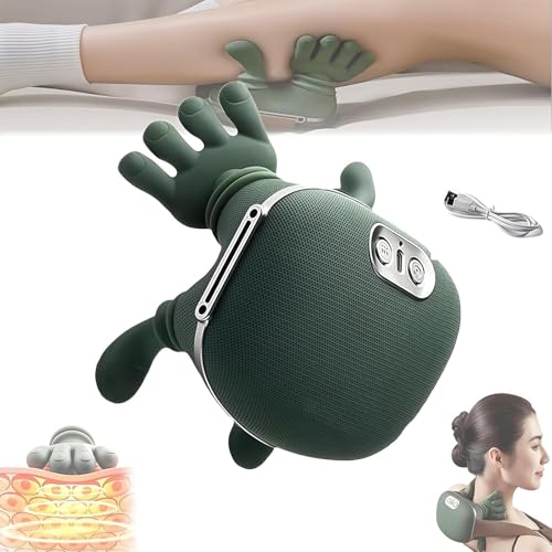 Image of 1-Year-Warranty-Ergonomic-Electric-Massager-with-Heat-Therapy-for-Neck-Back-Shoulder-Pain-Relief-Wireless-Portable-Full-Body-Relaxation-Device-for-Home-Use-Daily-Green