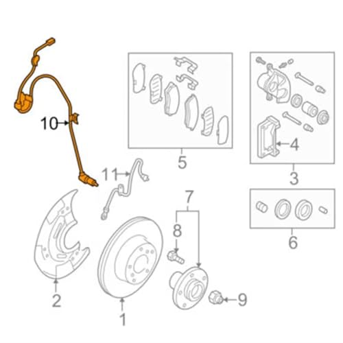 Capteur de vitesse de roue ABS défaillant ? Solution 27540XA00A pour Tribeca avant droit - 5