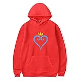 Sudadera Unisex de Hip Hop Sijux Jersey de Moda con Capucha Top Sudadera para Hombre y Mujer Casual con Capucha de impresión Holgada Sudaderas,Red,S