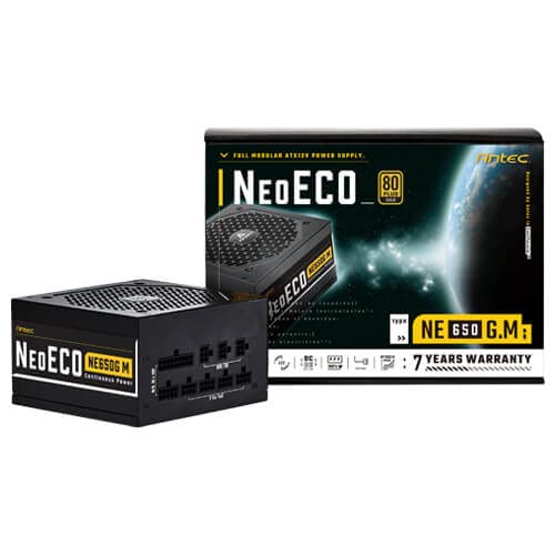 Antec NeoEco650M 650 Watt Full Modular Power Supply with 80 Plus Gold Cerification – Black (NE650G M)