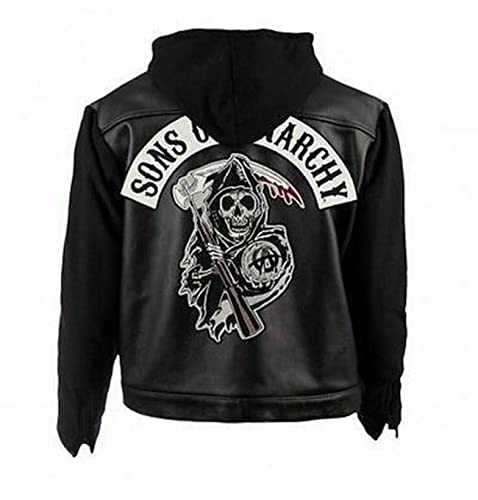 Veste Cosplay SOA Sons of Anarchy Biker Club California en Cuir Artificiel - Gilets & Hoodies pour...