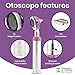Zyrev Otoscope Oph Multi-Function Set - Otoscope/Opthalmoscope for Ear & Eye Examination - with Portable Carry Case, Sight Chart, Replacement Tips (Purple)