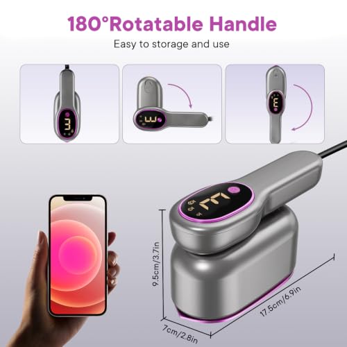 Image of Smart Travel Steamer for Clothes, 1200W Handheld mini travel Steam All-in-One Portable Steamer Iron with LCD Display, 3 Steam Modes & 5s Fast Heat-up, Garment Steamer for Travel (Grey)