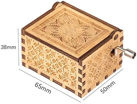 Beauty and The Beast Music Box Hand Crank Wooden Musical Boxes Music Box - Unique Gift (Wood, Beauty and The Beast)