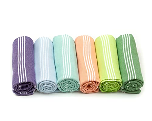 HAVLULAND Turkish Beach Towel | Set of 6 | 71
