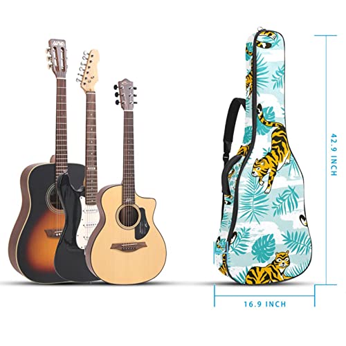 Housse étanche pour guitare acoustique avec double bandoulière et poche Motif feuilles tropicales, Multicolore 04, 42… - Les Beatles, Paul McCartney, John Lennon, RIngo Starr, George Harrison Housse étanche pour guitare acoustique avec double bandoulière et poche Motif feuilles tropicales, Multicolore 04, 42… – Image 6