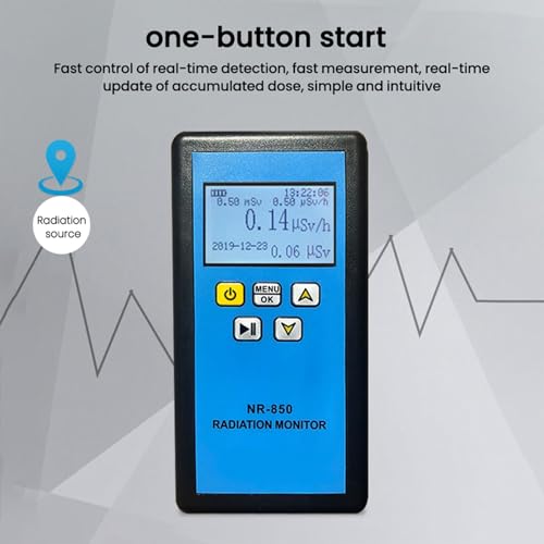 Image of NR-850 Handheld Portable Nuclear Radiation Detector LCD Display Household Radioactive Tester Geiger Counter Detection Sound Vibrations Light Triple Alarm Practical Nuclear Radiation Detector