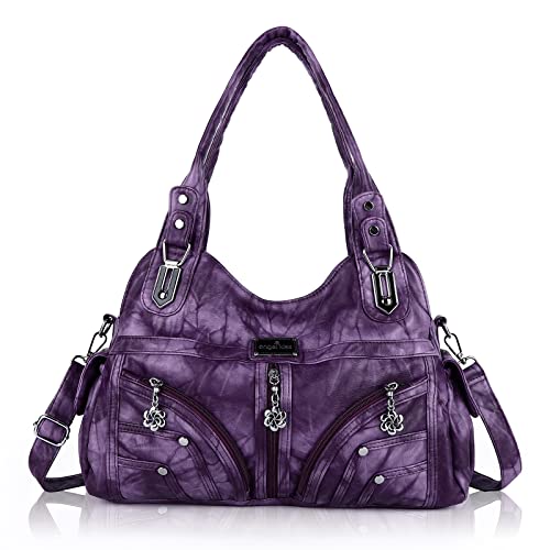 angel kiss Femme Sacs à bandoulière Sacs à Main portés Cuir Grand Capacité Main en PU Cuir Souple Femme Cabas Sac D'épaule Mode Travail bureau Shopping Voyage Elégant Sac messager Cover