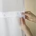 Hookless Polyester with Peva Shower Curtain Snap, Fabric Replacement Liner, Vanilla
