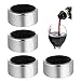 Ryaupy 4PCS Edelstahl Glossy Red Wine Bottle Rings - Wiederverwendbar Tropfenf&auml;nger - Weinzubeh&ouml;r f&uuml;r Home Bar Restaurant