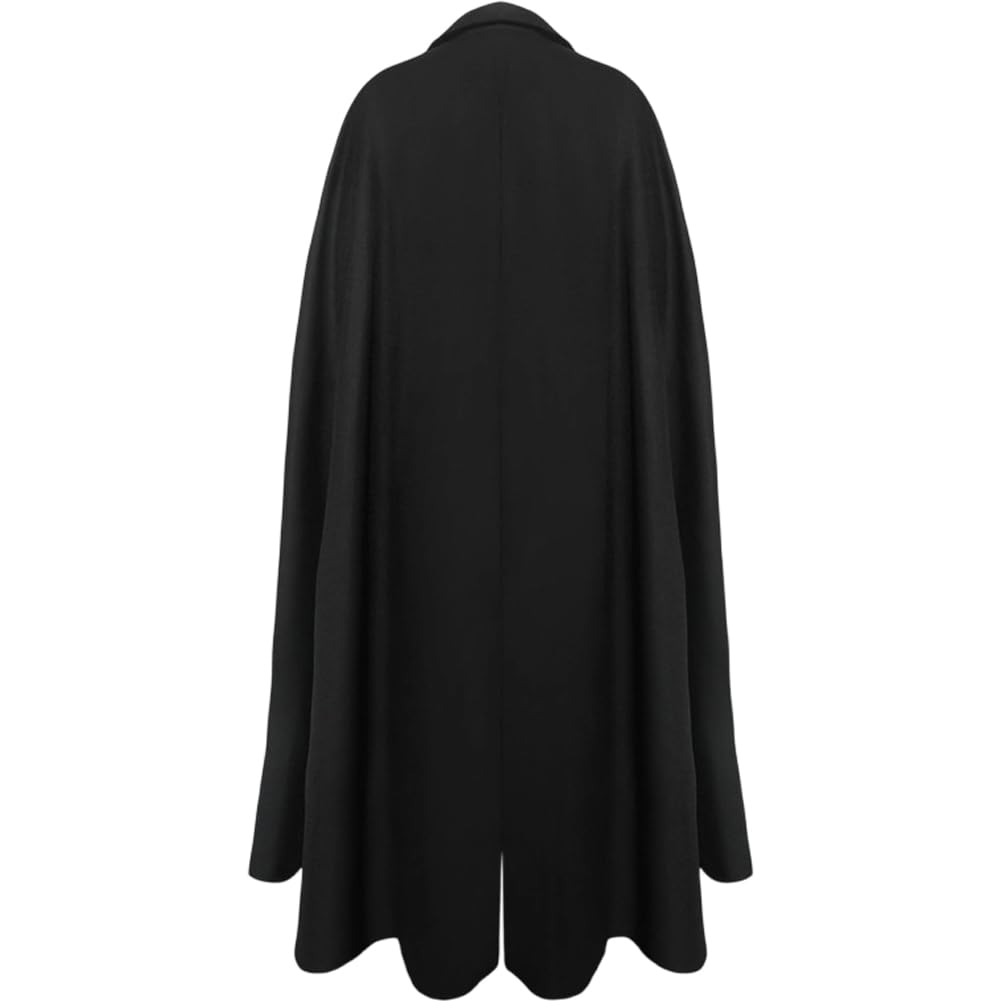 Sofezdo Halloween Cosplay Medieval Cape Men's Trench Coat Cloak Retro Witch Performance Casual Long Robe Cloak for Adult Costume
