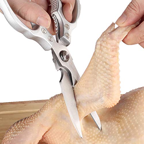 Kistarch 9Inch Sk5 Kitchen Shears,Heavyduty Poultry Scissors Forchicken,Fish,Meat,Vegetables,Bbq Multi-Function Vegetable Peeler With Beer Open And Potato-Eye Remover For Potatoes,Apples,Carrots,Fruit #TOP6