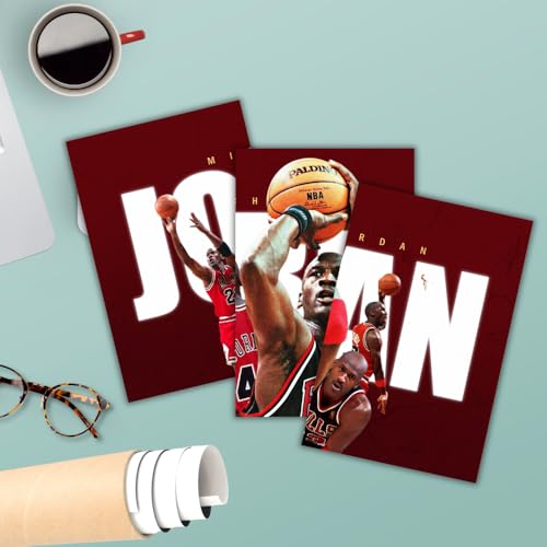 Image of Good Hope - Michael Jordan Split Poster 12x18 Inch - Basketball Player Legend Posters Wall Art Chicago Bulls Fan Poster Sports Motivation Room Decor Motivational Painting for Boys Bedroom Gym sports lovers (without frame framed)