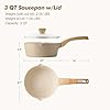 SENSARTE Ceramic Nonstick Sauce Pan with Lid, 3.0 Quart Saucepan with Double Spout, Large Cooking Pot, Non toxic Kitchen Sauce Pot, Non stick Saucier Pan, Induction Cookware, PFOA PTFE PFAS Free #5
