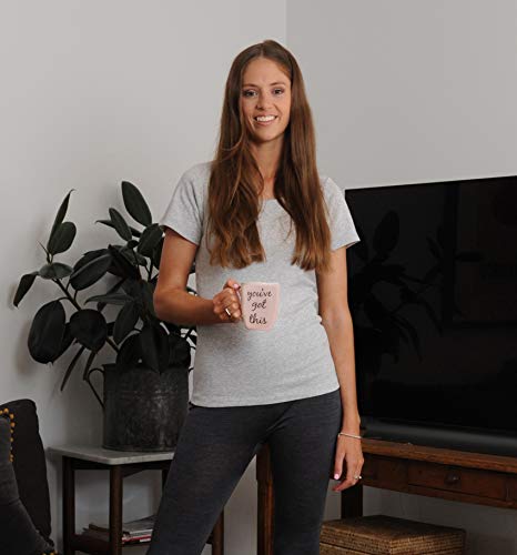 Taza de café rosa con diseño motivacional 14 oz miniatura 7