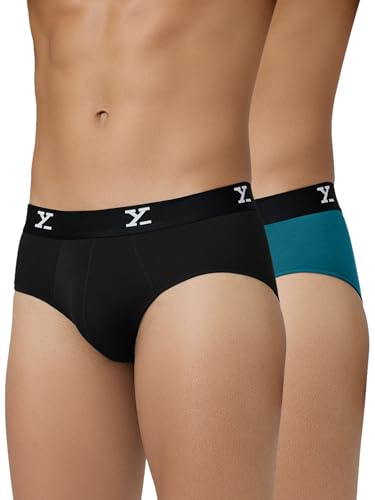 Image of XYXX Men's Ace Micromodal Regular Fit Solid Antimicrobial Briefs with No Marks Waistband (Pack of 2)