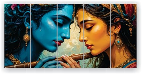 Image of RAVLEX Wall Painting Wooden Framed UV Printed Wall Art Decorative for Living Room, Bedroom, Office, Hotels, Drawing Room Wooden Framed Painting. (Design 4, 24x48 Inch)