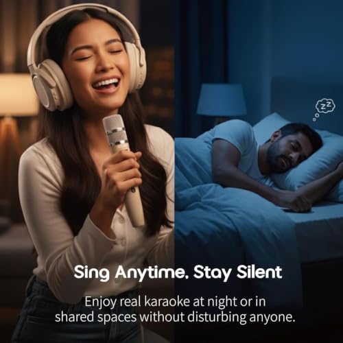 Image of JODIO AI- Powerd Wireless Bluetooth Karaoke Headphone with Microphone