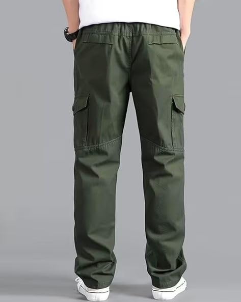 Image of Vikita Enterprise Men's Relaxed Fit Cotton Cargo Pant with Full Length and Zipper Closure Type | Mens Cargo Pants with Pocket