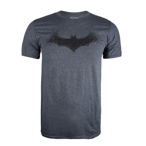 Image of DC Comics Mens Short Sleeve T-Shirt Batman M Dark Heather Grey