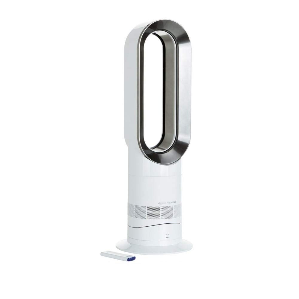 AM09 Hot and Cool Fan, White/Silver