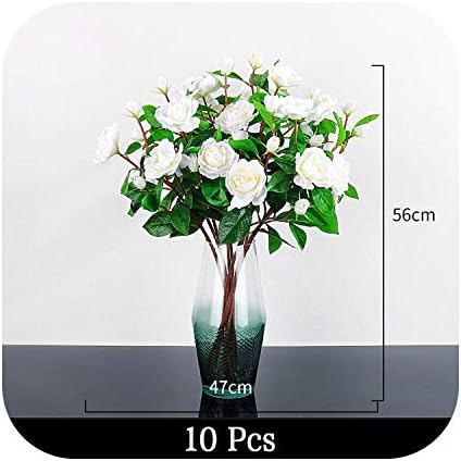 Kawayi 桃 10ピースガーデニア人工花不織布大きな白い花の結婚式の花の装飾バレンタインデーの愛のギフト 3 White 2 Champagne B087dz5cjy 2 248円