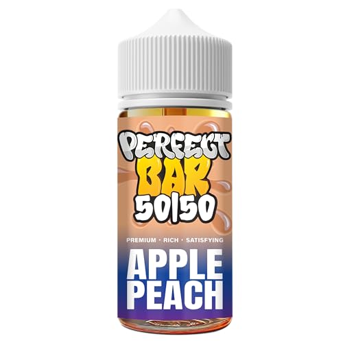 Apple Peach - PERFECT BAR 50/50 Disposable Style Juice | Best Premium e Liquid | Bar Juice 100ML for E-Cigarettes - All Day Vape Liquid 50vg 50pg - E-Cig Gift - No Tar (0MG)