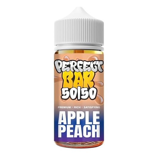 Apple Peach - PERFECT BAR 50/50 Disposable Style Juice | Best Premium e Liquid | Bar Juice 100ML for E-Cigarettes - All Day Vape Liquid 50vg 50pg - E-Cig Gift - No Tar (0MG)