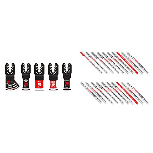 Diablo By Freud Diablo Dou5S 5 Pc Universal Fit General Purpose Oscillating Blade Set (5-Piece) & Diablo Djt20S 20 Pc T-Shank Jig Saw Blade Set For Wood & Metal (20-Piece) #TOP19