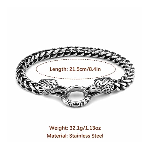 Pulsera masculina de acero inoxidable con diseño gótico retro miniatura 5