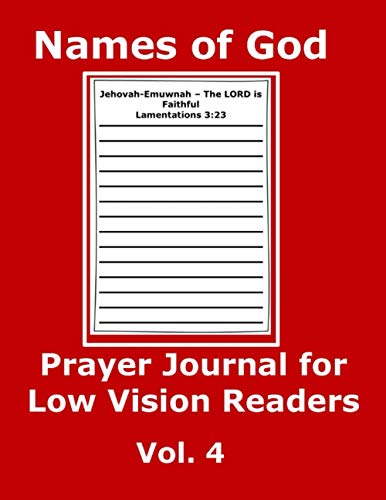 Names of God Prayer Journal for Low Vision Readers Vol