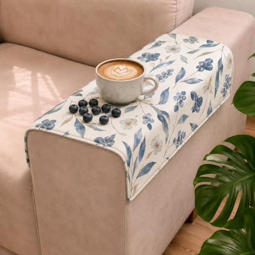Image of STITCHNEST 'Eden Weaves Collection Series' Sofa Armrest Cover | Elegant Woven Fabric, Washable & Durable for Modern Living (18 x 22 Inches)