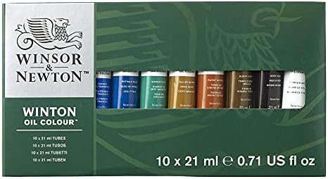 Winsor & Newton Winton Oil Paint, Set of 10 x 21ml Tubes