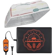 Thermostat Sourdough Warming Mat with Cover for Winter Proofing - 11.8"x15.7" Bread Proofer Starter Warmer Kit with 41122F Adjustable, Gifts for People Who Love Baking
