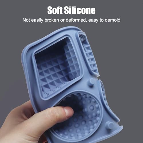 Molde para cubitos de hielo de silicona con tapa miniatura 5