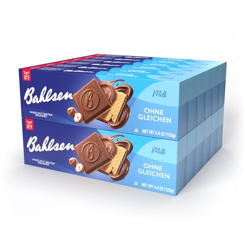 Bahlsen Waffeletten Milk Chocolate Dipped Cookies - Delicate wafer rolls dipped in milky European chocolate - 3.5 oz boxes (12 boxes)