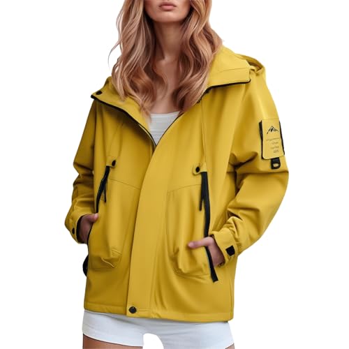 Tenue de randonnée avec capuche pour femme veste de pluie légère active