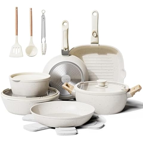 Bazova 19-Piece Non-Stick Cookware Set Cover