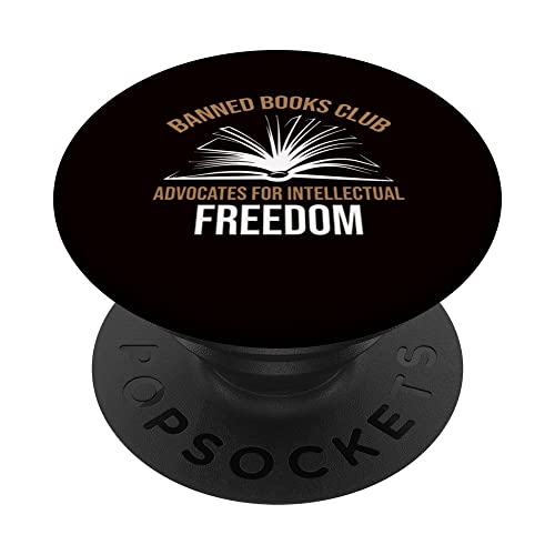 Banned Books Club Advocates for Intellectual Freedom PopSockets Swappable PopGrip, Black