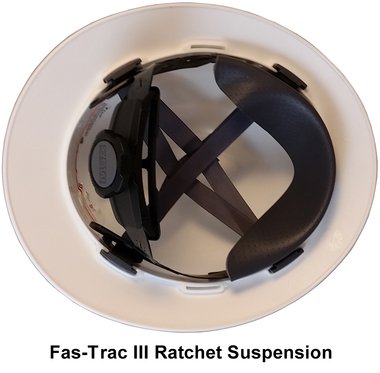 Msa V Full Brim Hard Hats W/ Fastrac Iii Suspensions With Handy Tote Bag - White #TOP3