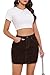 GUANYY Womens Mini Denim Skirt-Casual Stretch Slim Fit High Waisted Jean Skirts Leopard Print Large