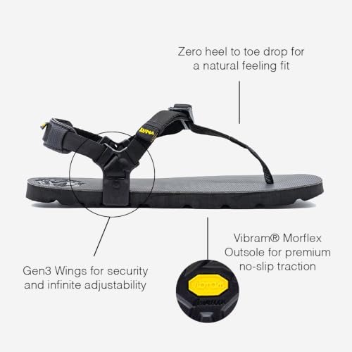 Image of LUNA Sandals MONO Winged Edition | Minimalist Trail Running and Hiking Sandals - Lightweight 5.9 oz Comfortable Barefoot Sandals for Men and Women | Adjustable Fit