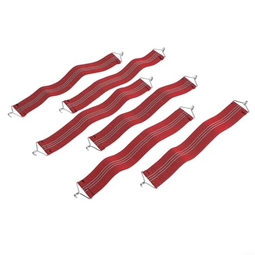 Pumixiy Lot de 6 sangles de rechange anti-gravité extensibles pour chaises longues et fauteuils inclinables, tissu durable et crochet en métal