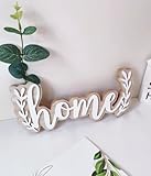 Decoración Colgante de Madera con Patrón de Letras para Pared Home