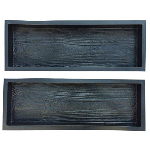 Juego de 2 moldes de madera para pavimento de hormigón para jardín, camino de piedra, camino de piedra