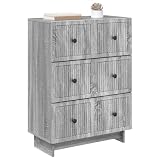 vidaXL Mobile con Cassetti Grigio Sonoma 66 x 34,5 x 90 cm, Mobiletto Vintage per Il Soggiorno, Armadietto con Cassetti, Organizzatore in Legno, Mobili Interni Compatti