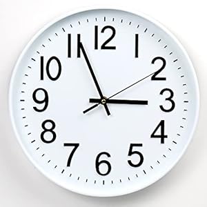 Esteopt Wanduhr, 30,5 cm, leise, Nicht tickend, Moderne Wanduhren, batteriebetrieben, für Büro, Zuhause, Badezimmer, Küche, Schlafzimmer, Schule, Wohnzimmer (Weiß)