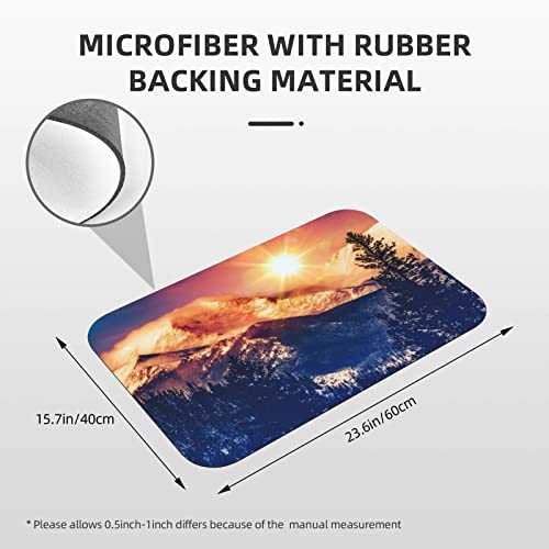 Tapis de bain diatomée nature sun collines enneigées