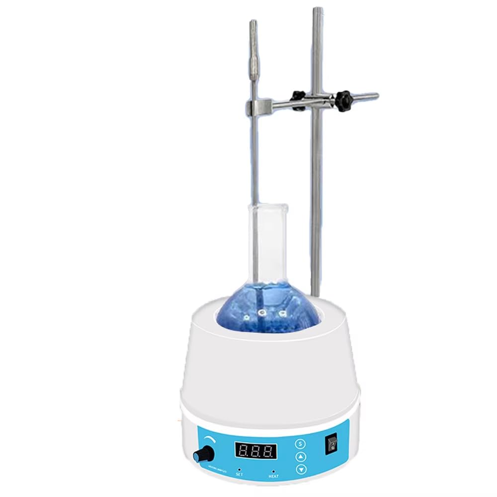 Toplionace 220V Intelligenter Magnetrührer, 500 Ml, Labor-Heizmantel mit Konstanter Temperatur und Einstellbarer Digitalanzeige
